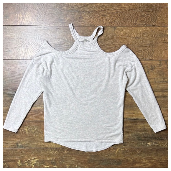 Express One Eleven Long Sleeve Cold Shoulder Halter - Picture 5 of 8